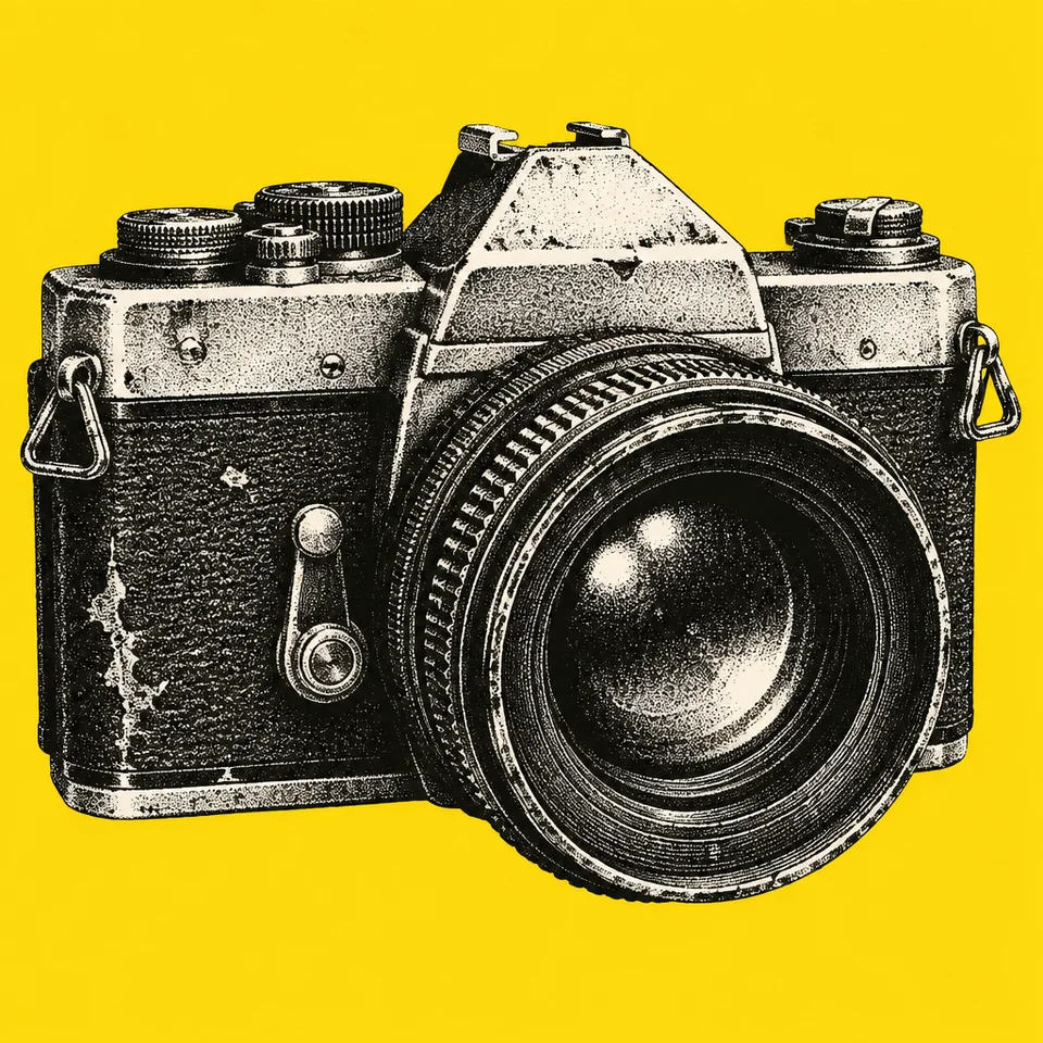 Vintage camera from a plain one-line prompt