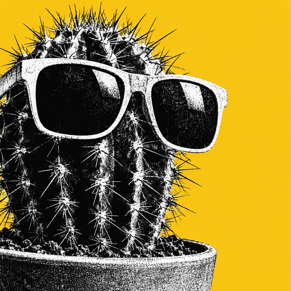 Cactus in sunglasses